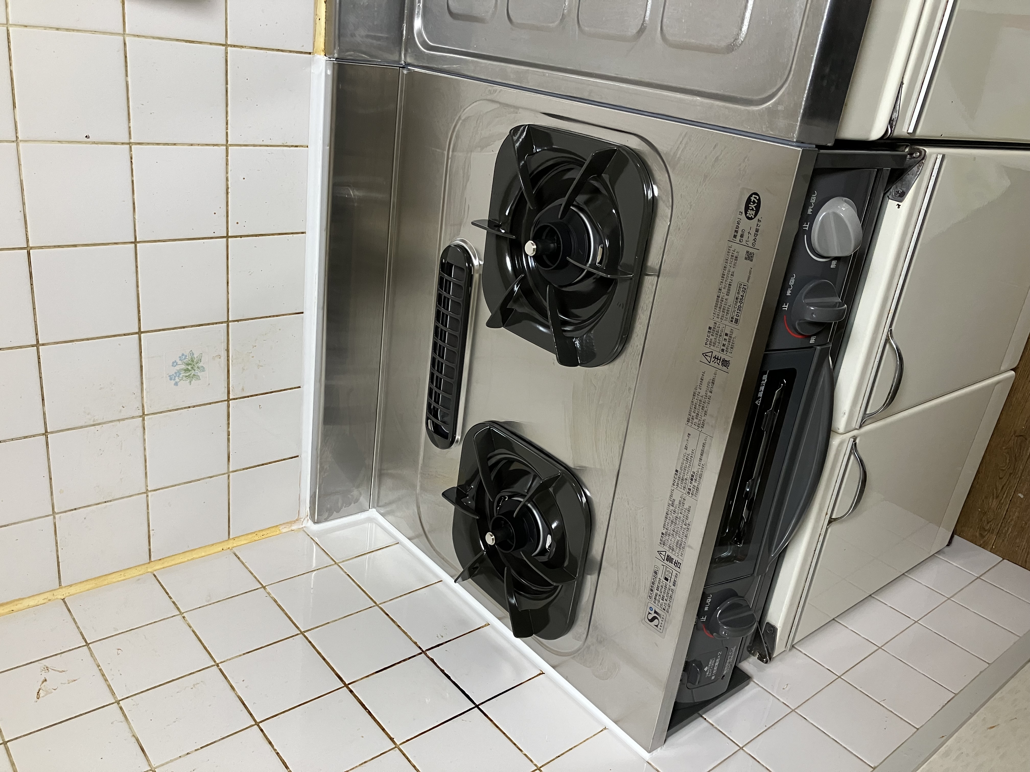 キャビネットコンロ取替
